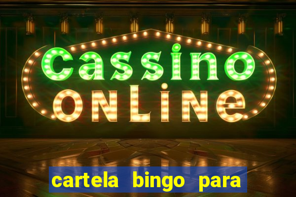 cartela bingo para cha de cozinha imprimir gratis